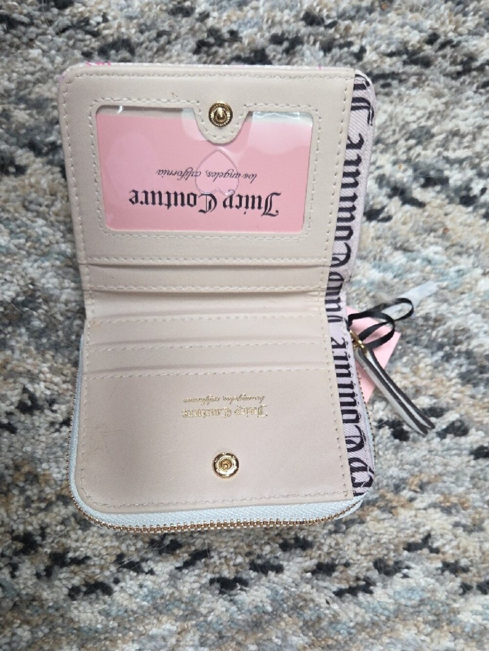 Juicy Couture Pink Cherry Print Zip Wallet - Picture 6 of 7